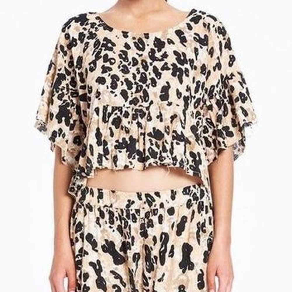 Zulu And Zephyr Leopard Print Top - image 1